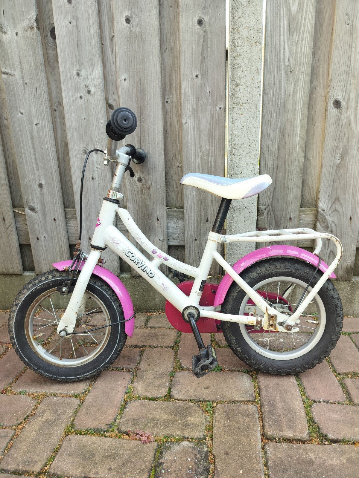 Corvino kinderfiets 12 inch met zijwieltjes, Ophalen, Zijwieltjes, Gebruikt, Corvino