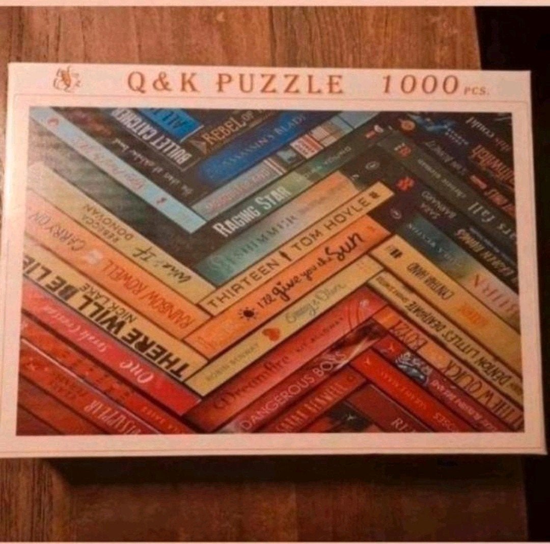 Nieuwe houten Q&K Puzzle 1000 stukjes - Boeken thema, Verzenden, 500 t/m 1500 stukjes, Nieuw, Legpuzzel