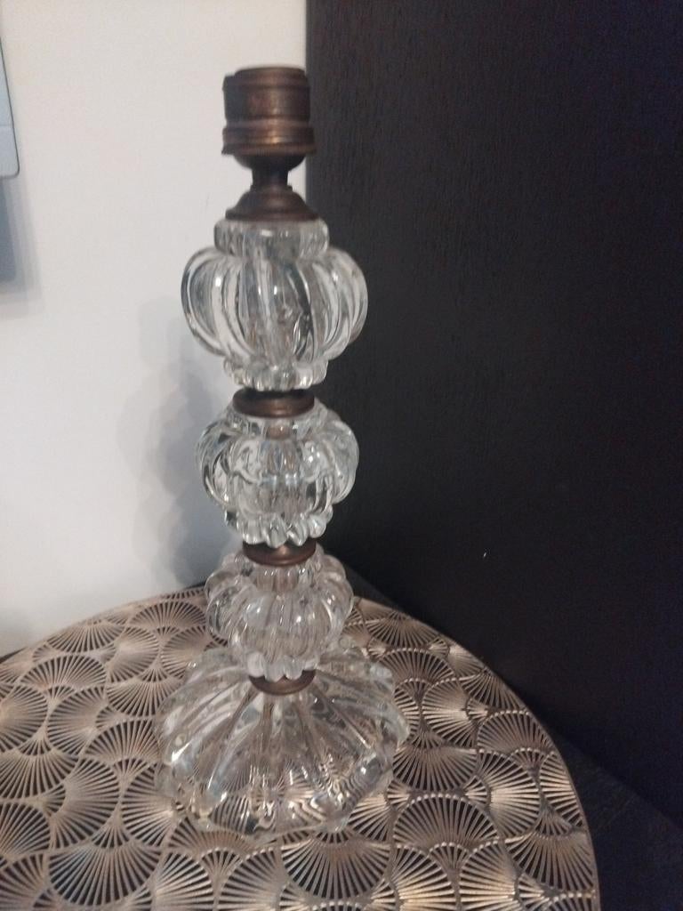 Vintage murano glas lamp / kandelaar 35 cm hoog, Ophalen of Verzenden, Glas