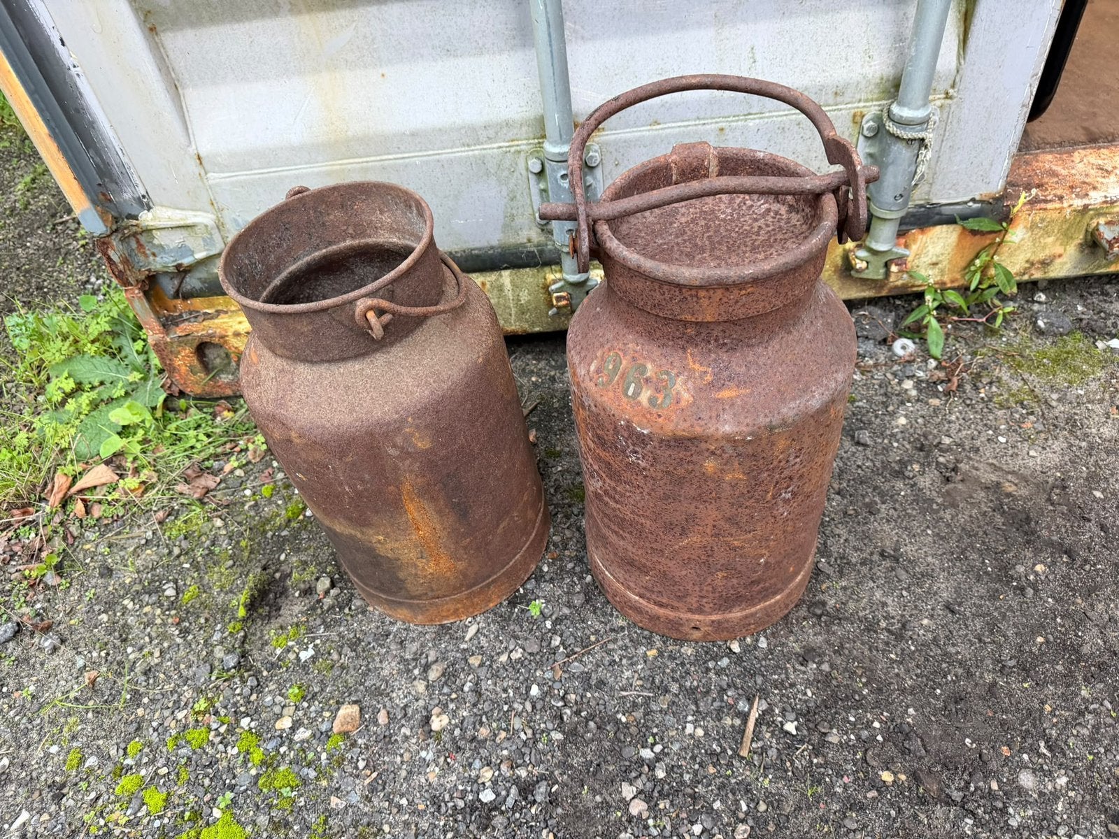 2x melkbus voor decoratie., Ophalen, Gebruikt