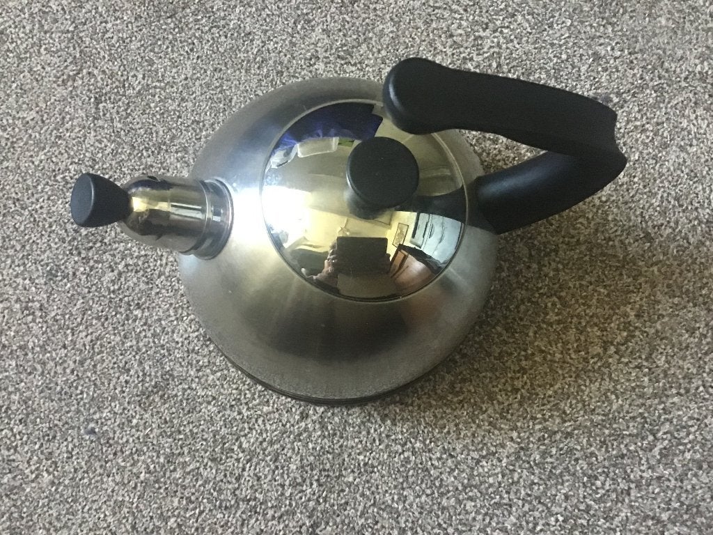 Fluitketel, Huis en Inrichting, Keuken | Keukenbenodigdheden, Theepot/fluitketel, Gebruikt, Zilver, Ophalen of Verzenden
