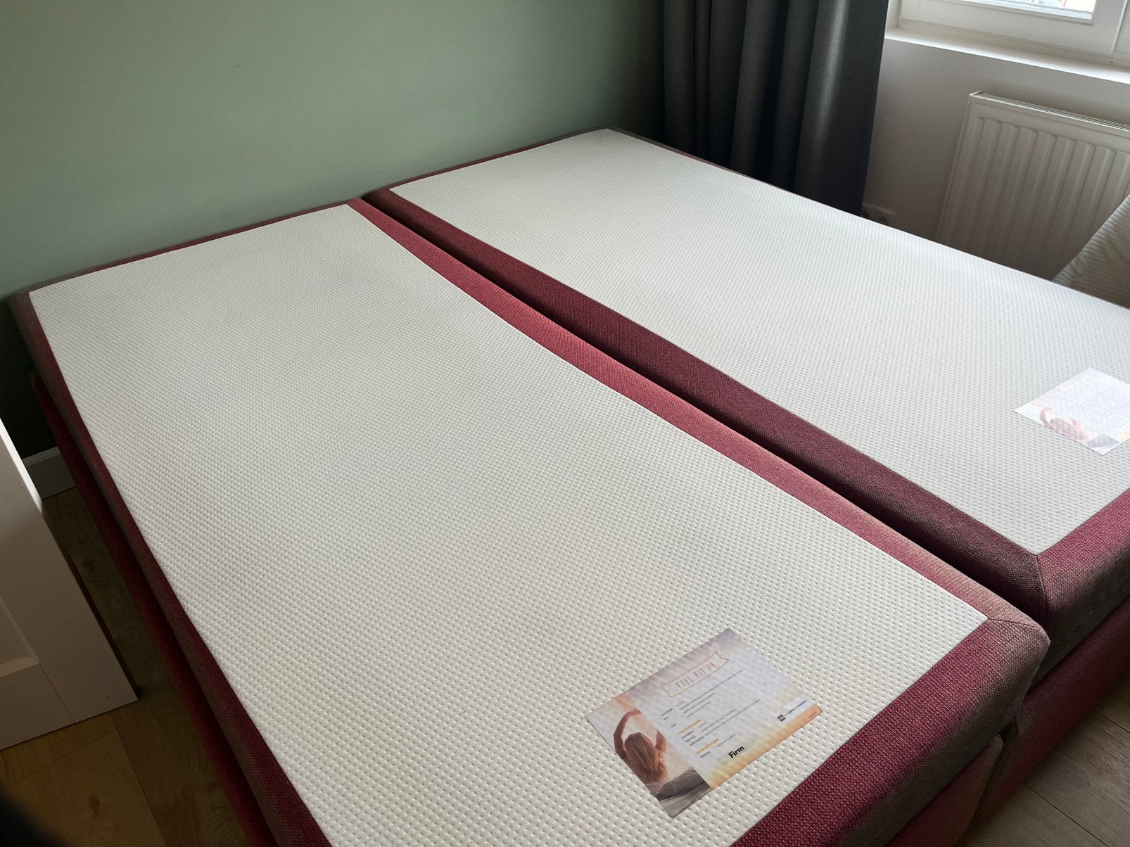 Tweepersoons bed, (of 2 eenpersoons) voor 30 juli, Ophalen, Gebruikt, Bruin, Tweepersoons