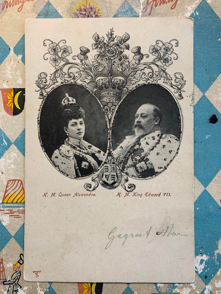 HM Queen Alexandra en HM King Edward VII (ME), Ophalen of Verzenden, Gebruikt, Buitenland, Kaart, Foto of Prent