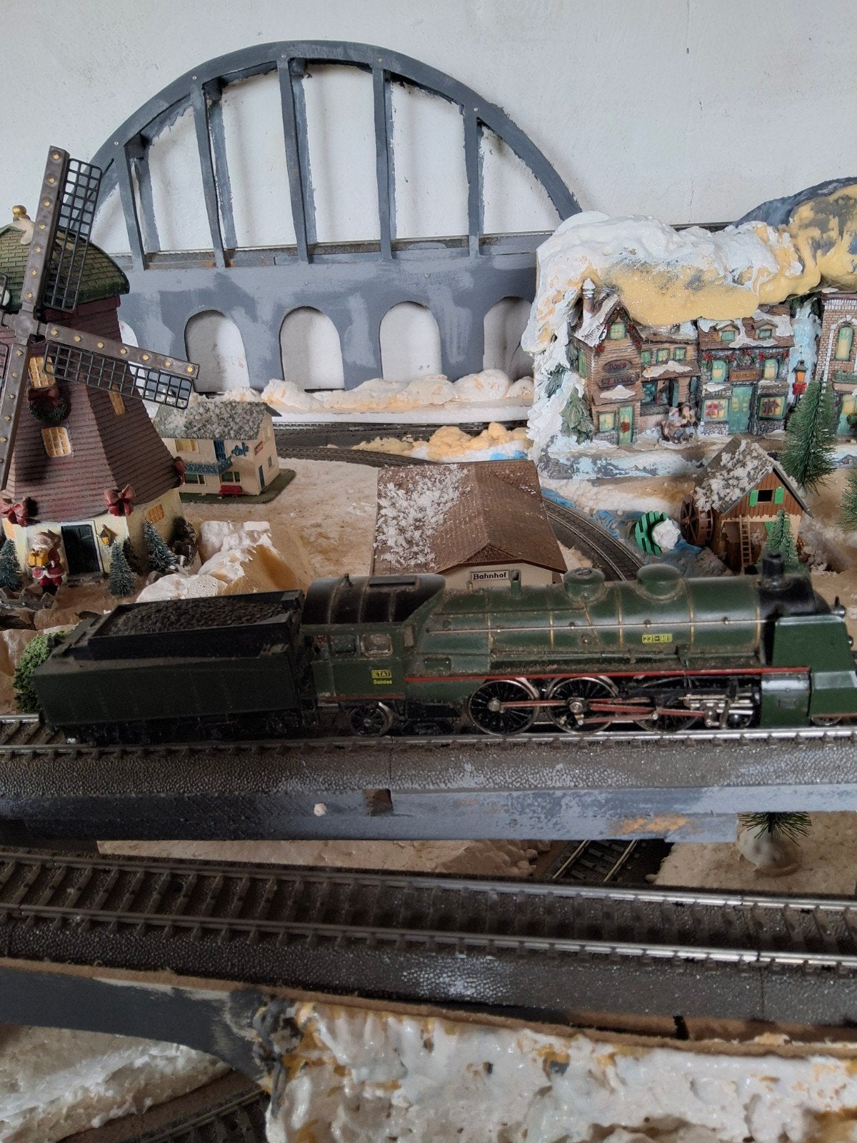 Marklin Ho stoomlocomotief met stoomgenerator en tender., Wisselstroom, Gebruikt, Locomotief, Ophalen of Verzenden