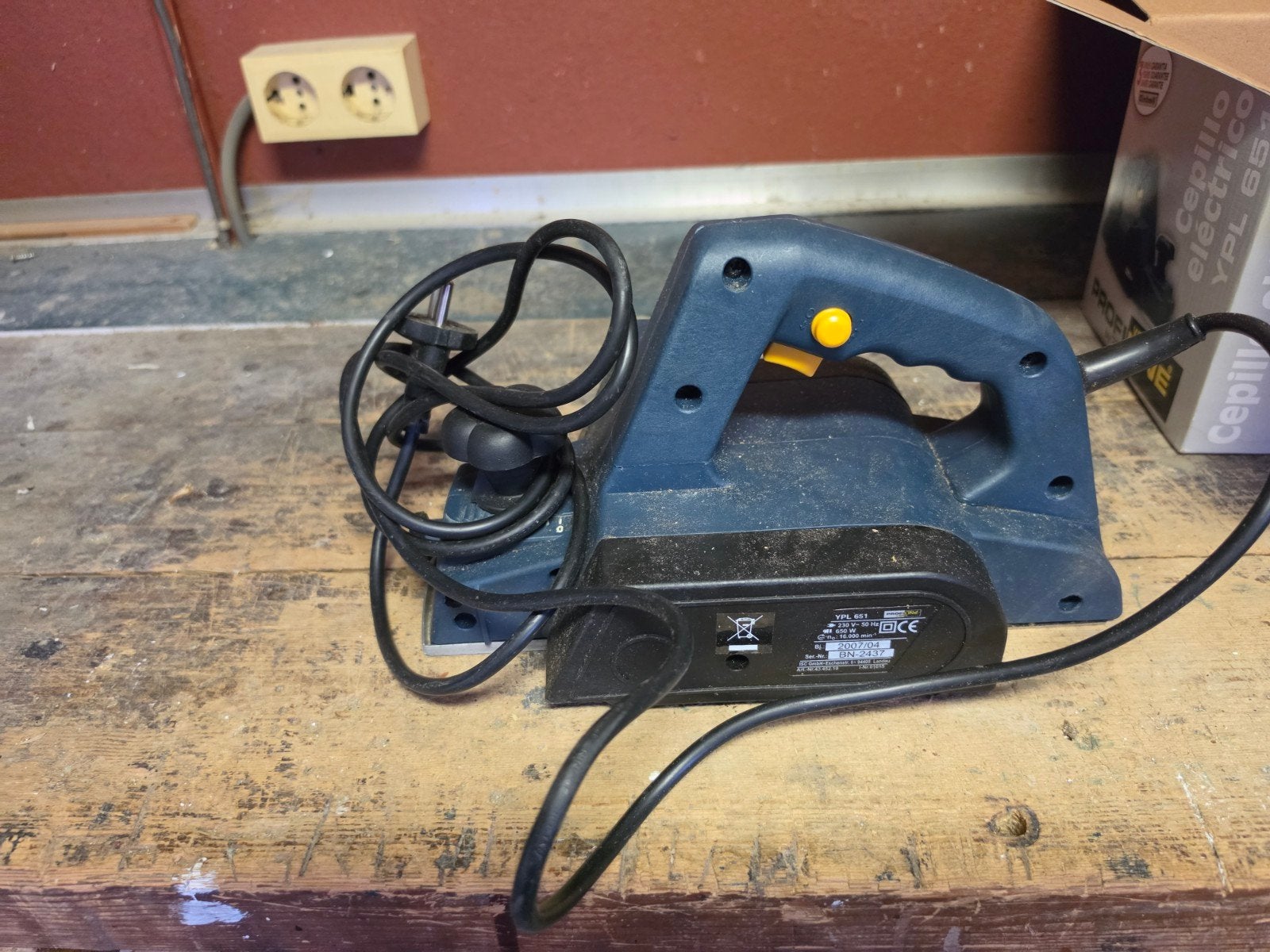 Elektrische schaafmachine - YPL 651, Doe-het-zelf en Verbouw, Ophalen, Gebruikt