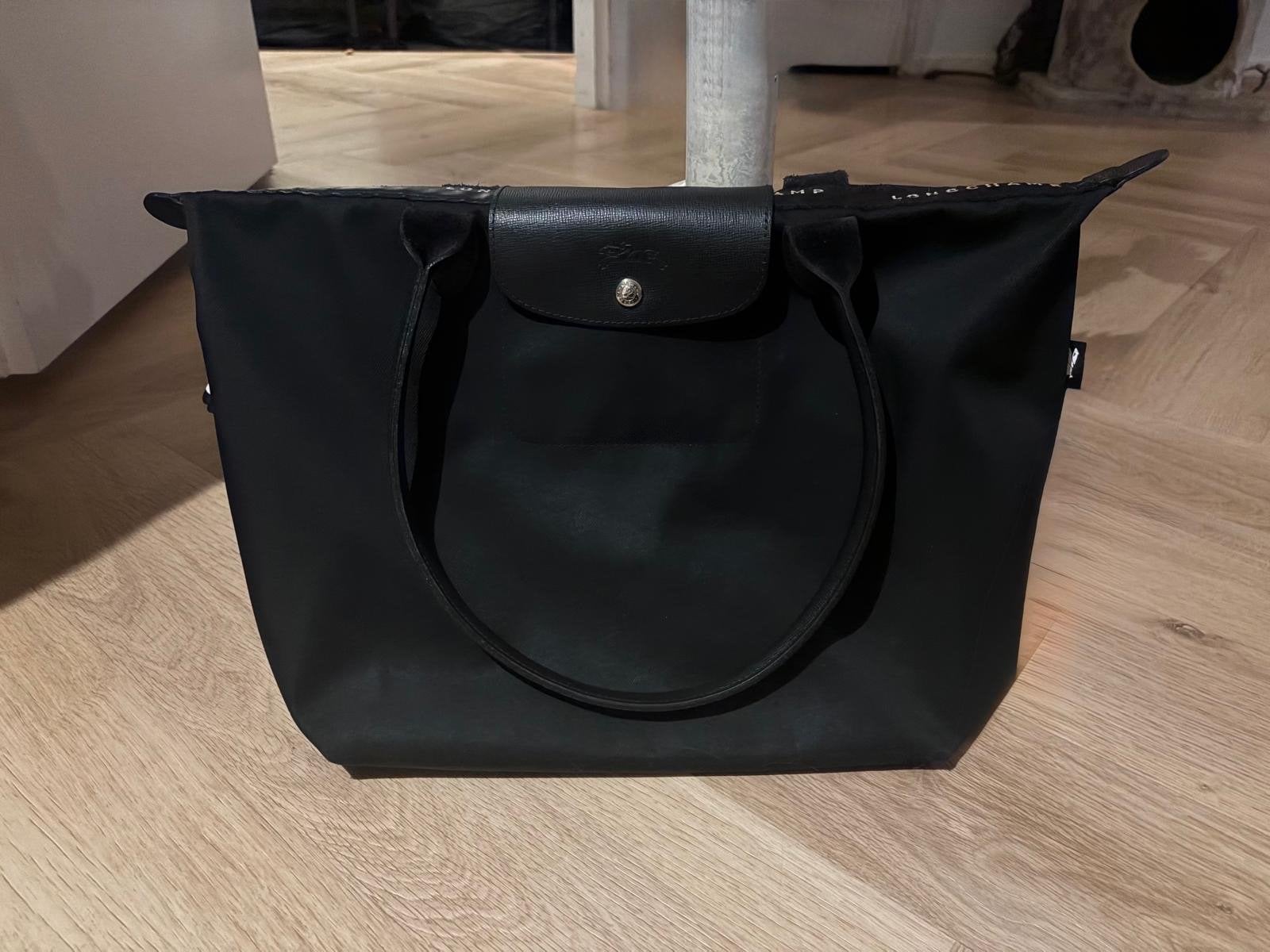 Originele Longchamp Le Pliage Energy handtas zwart, Ophalen of Verzenden, Gebruikt, Zwart, Handtas