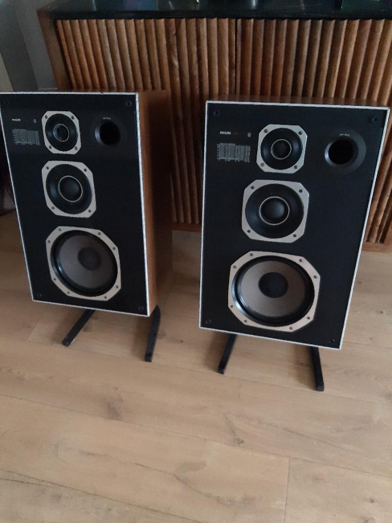Philips 489 vintage luidsprekers, Ophalen, Philips, Gebruikt, 60 tot 120 watt