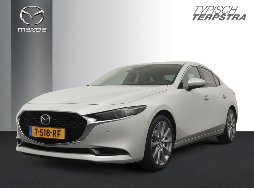 Mazda 3 e-SKYACTIV-G 150pk Exclusive-line Comfort Design en, Gebruikt, 4 cilinders, 150 pk, Wit