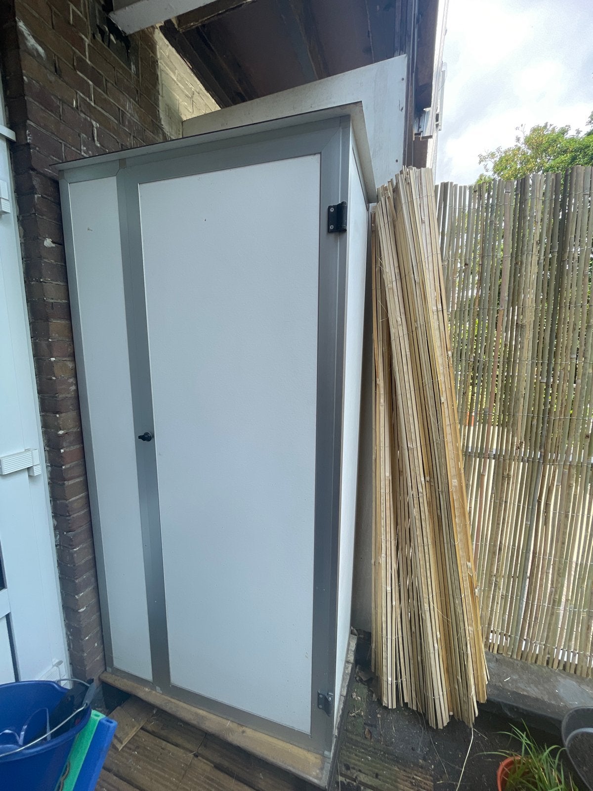 Balkonkast / Opbergkast voor buiten (188x52x94 cm), Tuin en Terras, Ophalen, Gebruikt, Kunststof, Overige typen