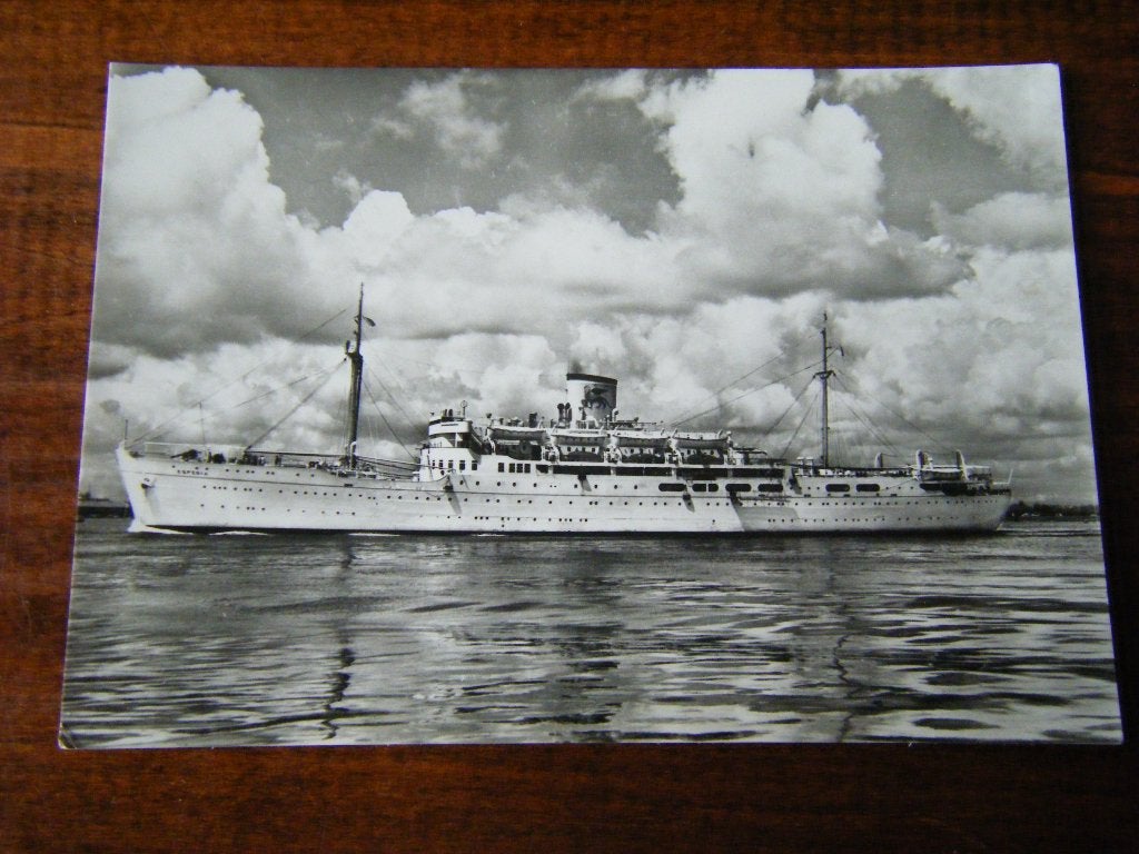 U42 - Schip - Paquebot Esperia - Mooi/Oud - 3, Ophalen of Verzenden, Gebruikt, Kaart, Foto of Prent