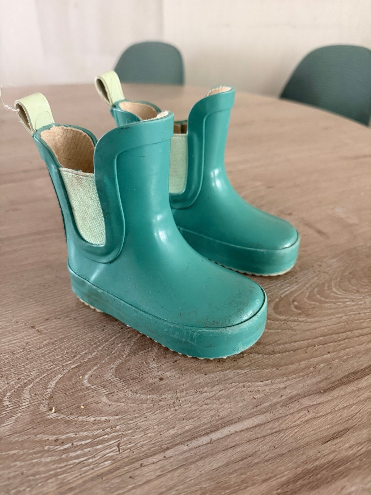 Leuke groene kinderlaarsjes maat 20, Ophalen, Gebruikt, Jongen of Meisje, Laarzen