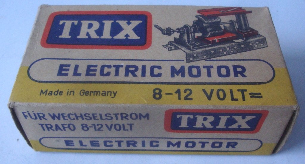 Doosje (leeg) Trix Electric Motor 8-12 Volt 10 x 3,4 x 3,5 c, Antiek en Kunst, Antiek | Speelgoed, Ophalen of Verzenden