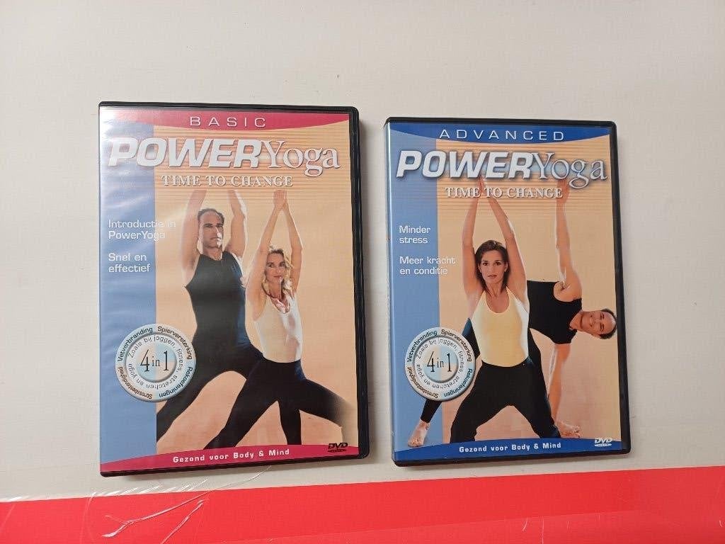 2 DVDS - Power Yoga - Basic en Advanced, Cd's en Dvd's, Cursus of Instructie, Gebruikt, Nederlands, Yoga, fitness of dans