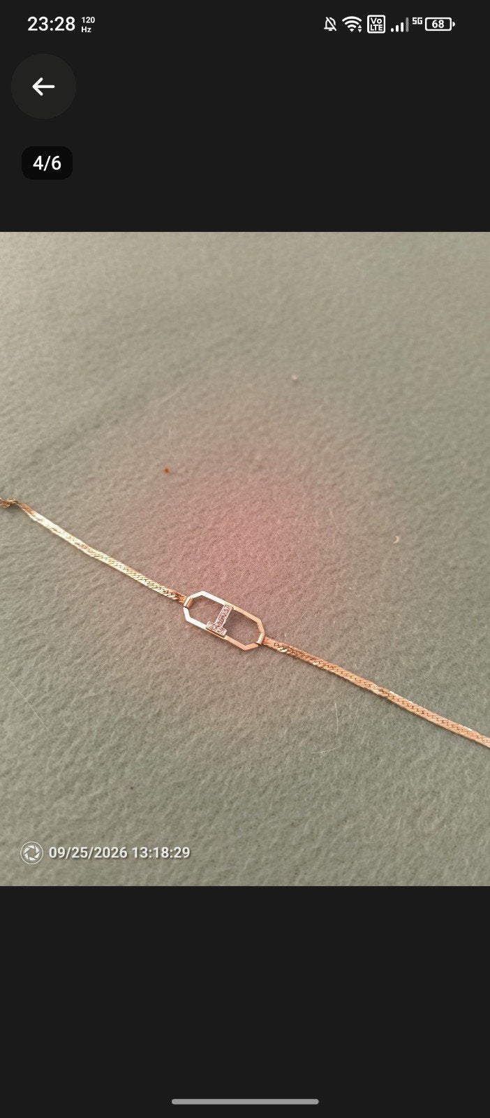 Prachtige 14k Gouden Armband met 5 Diamanten (Gekeurd 585), Ophalen of Verzenden, Zo goed als nieuw, Met edelsteen, Goud