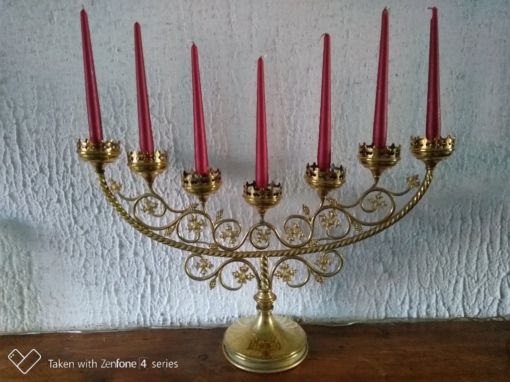 kandelaar brons, Ophalen of Verzenden, Koper of Brons