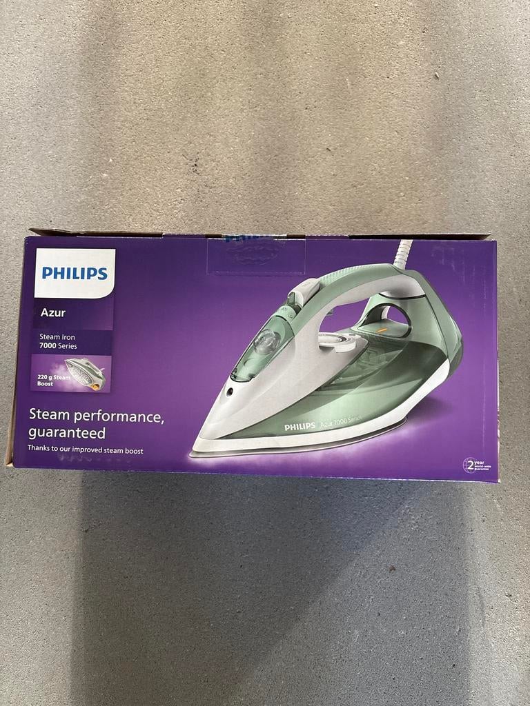 Philips Azur Stoomstrijkijzer 7000 Series, Witgoed en Apparatuur, Strijkijzers en Strijkplanken, Strijkijzer met snoer, -, -, Nieuw
