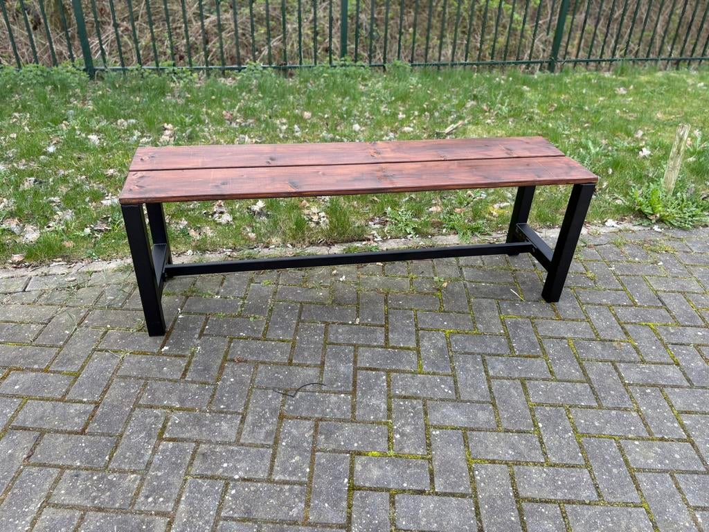 steigershouten tuinbankje te koop, Ophalen of Verzenden, Zo goed als nieuw