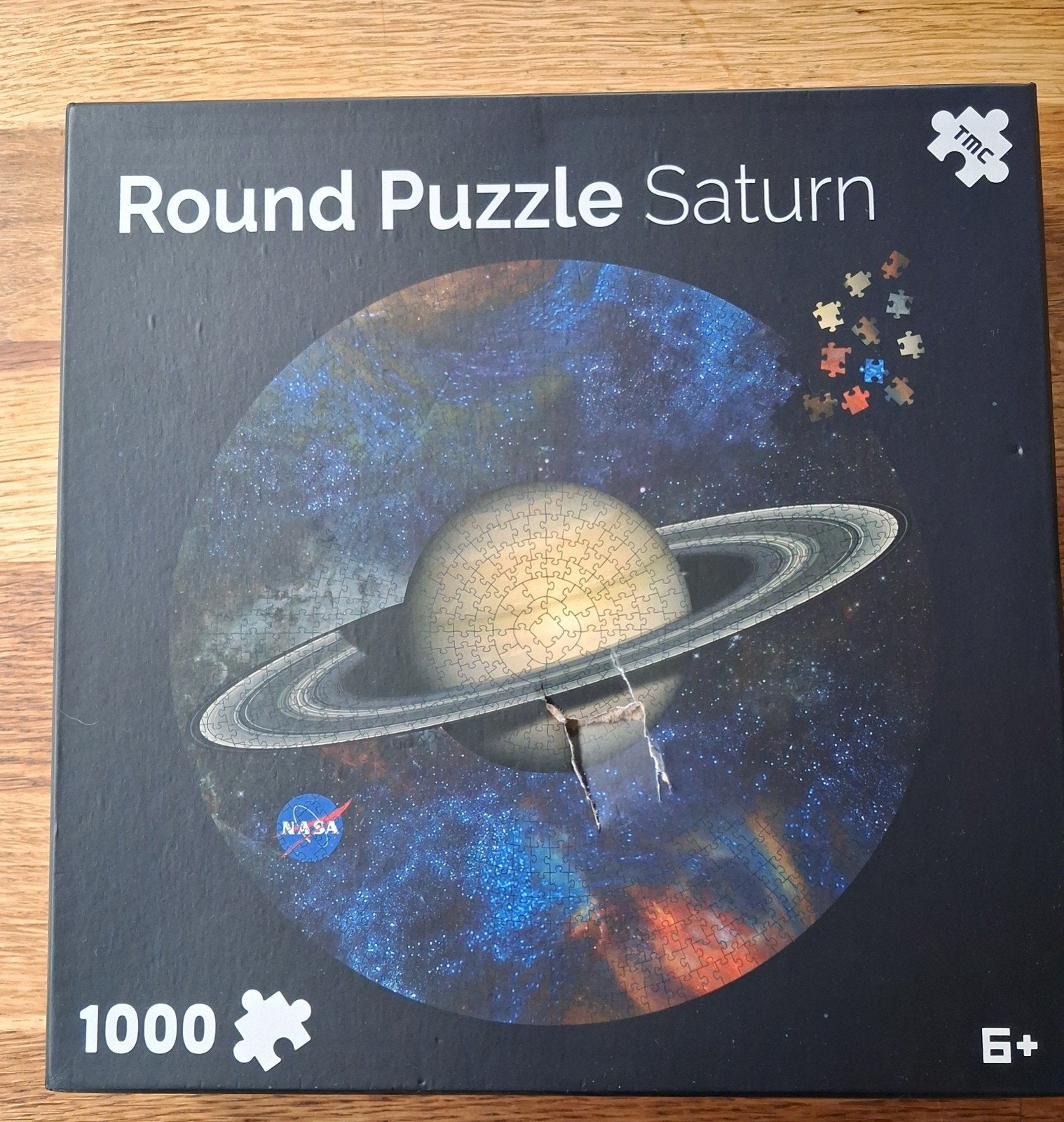 Ronde Puzzel Saturnus 1000 stukjes, Hobby en Vrije tijd, Ophalen of Verzenden, 500 t/m 1500 stukjes, Zo goed als nieuw, Legpuzzel