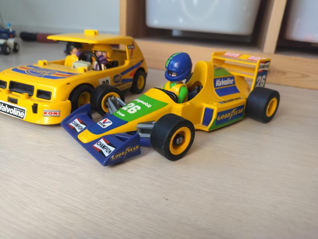 Playmobil raceauto's set - Formule 1 en rally, Ophalen of Verzenden, Gebruikt