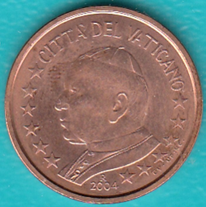Vaticaan 5 eurocent 2004 Paus Johannes Paulus II UNC, Postzegels en Munten, Munten | Europa | Euromunten, Ophalen of Verzenden
