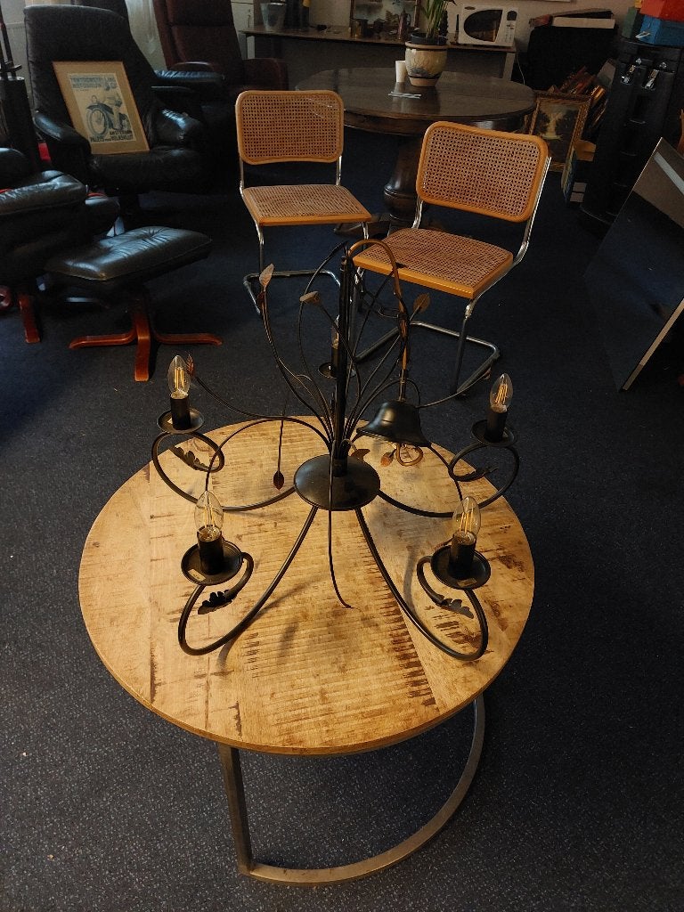 sierlijke zwart metalen kroonluchter ( 500998), Ophalen