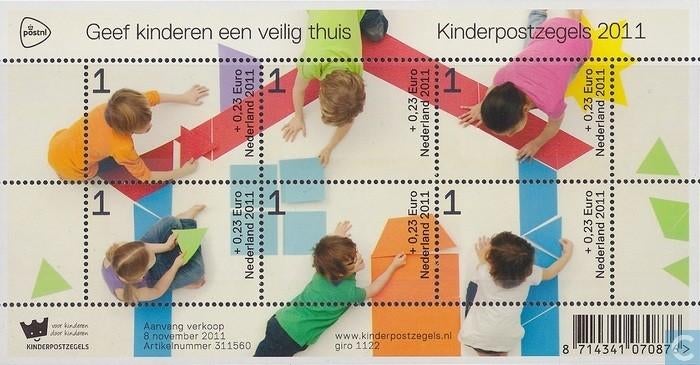 Nederland NVPH nr 2886 postfris Kinderpostzegels 2011, Ophalen of Verzenden, Na 1940, Postfris
