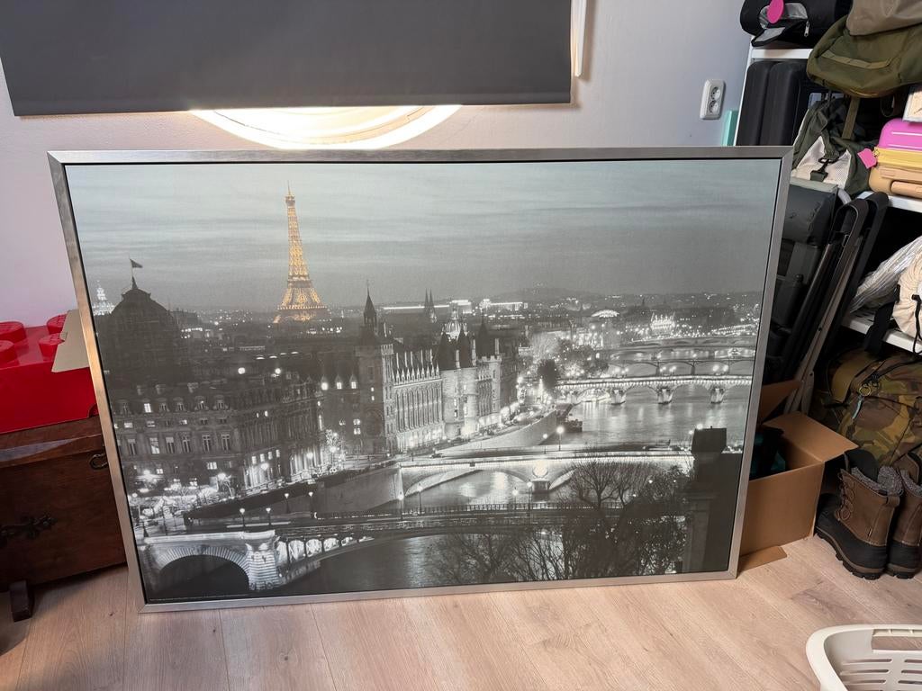 Ikea Parijs canvas (de ‘oude’ versie), Huis en Inrichting, Woonaccessoires | Schilderijen, Tekeningen en Foto's, Ophalen, Gebruikt