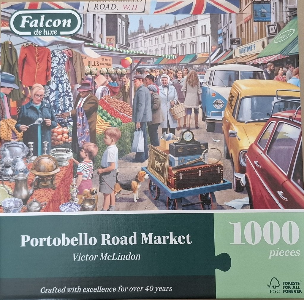 Puzzel Falcon - Portobello Road Market 1000 stukjes, Ophalen, 500 t/m 1500 stukjes, Zo goed als nieuw, Legpuzzel