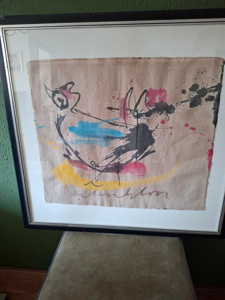 Origineel schilderij van anton heyboer ., Antiek en Kunst, Kunst | Schilderijen | Abstract, Ophalen