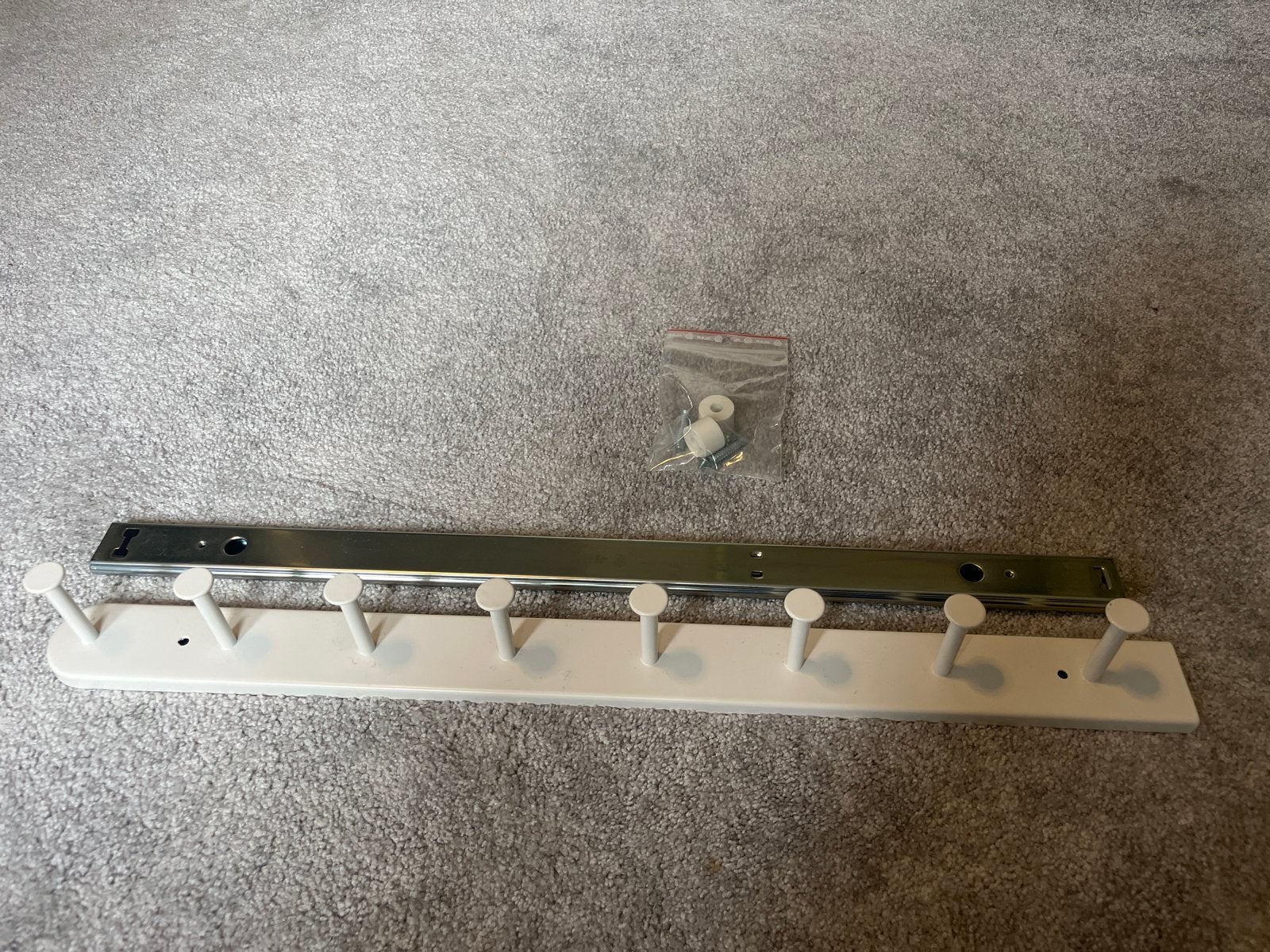 KOMPLEMENT Uittrekbare multihanger, wit, 58 cm, Ophalen, Minder dan 50 cm, Zo goed als nieuw, Minder dan 100 cm