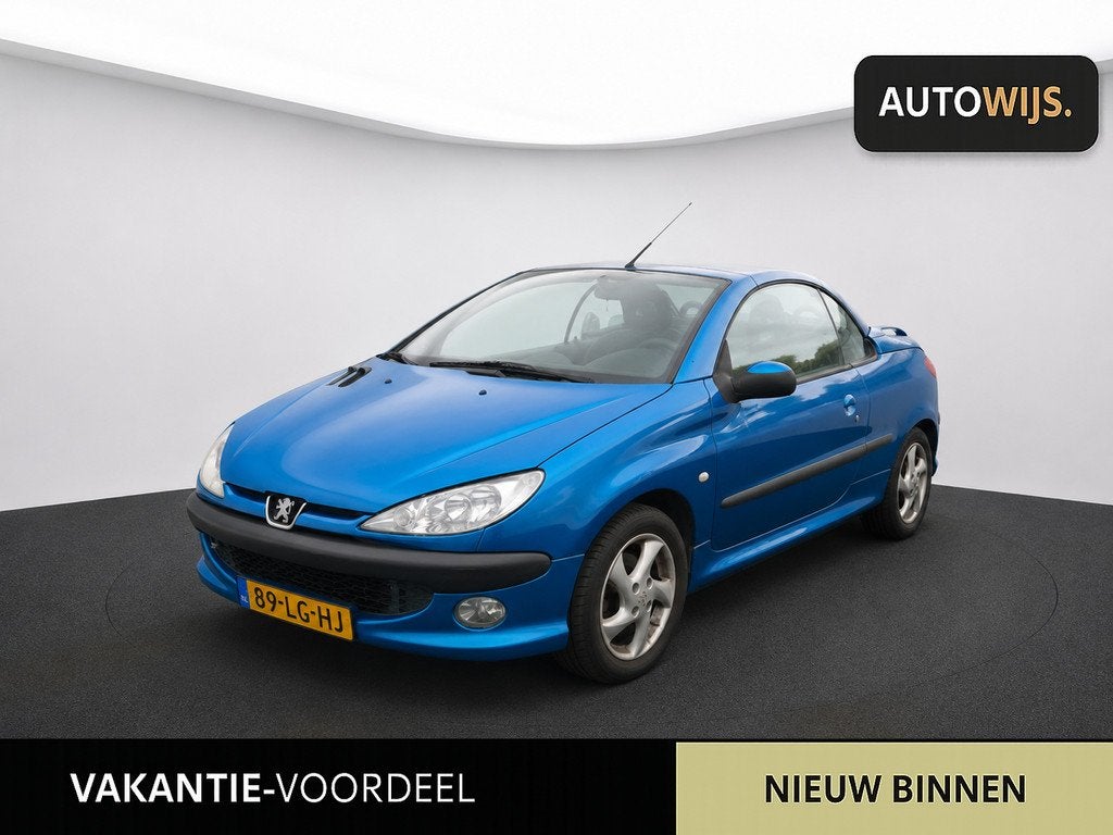 Peugeot 206 CC 1.6-16V|AUTOMAAT|LEDER|NL AUTO|INRUIL KOOPJE, Gebruikt, Zwart, 4 cilinders, Cabriolet