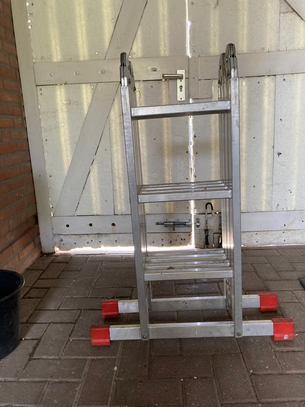 VOUWLADDER, Doe-het-zelf en Verbouw, Ladders en Trappen, Ophalen, Zo goed als nieuw, 2 tot 4 meter