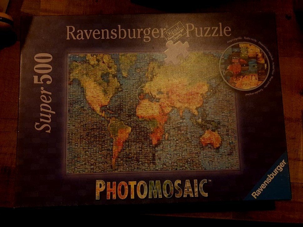 Ravensburger Super 500 Photomosaic Wereldkaart Puzzel, Hobby en Vrije tijd, Ophalen