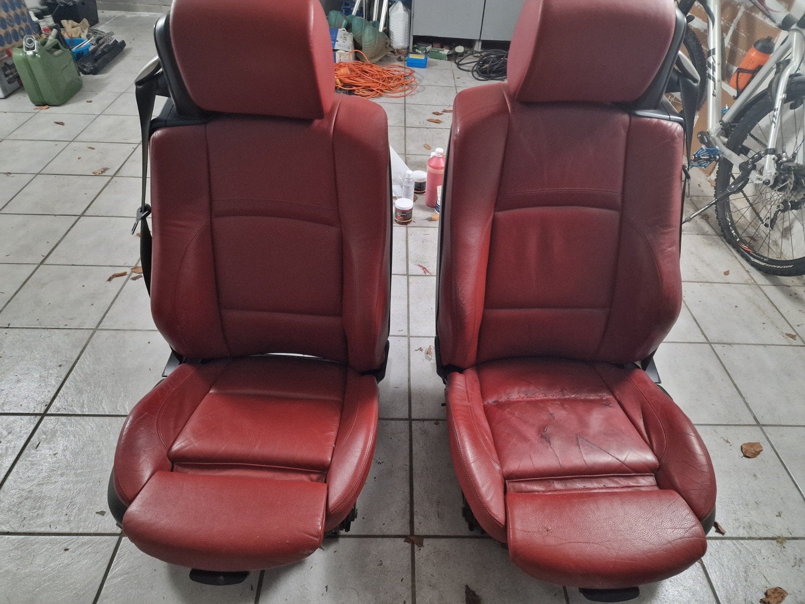 Rood Leren BMW Cabrio E93 Autostoelen, Auto-onderdelen, Ophalen of Verzenden, BMW