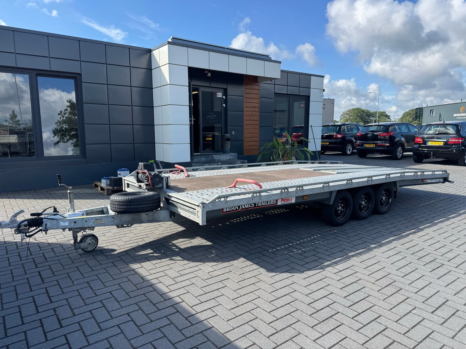 Brian James Trailers autotransporter met lier 2023, Auto diversen, Ophalen of Verzenden, Gebruikt