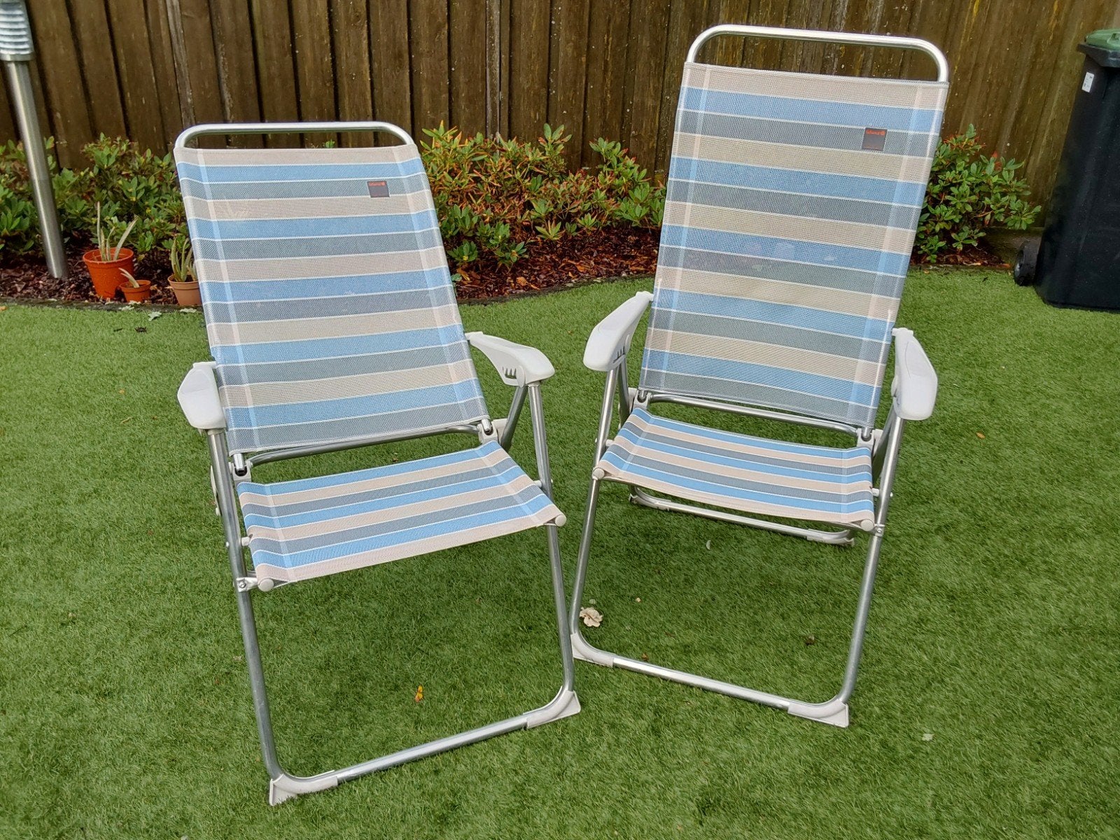 Lafuma tuinstoelen - set van 2, Ophalen, Gebruikt, Aluminium, Inklapbaar