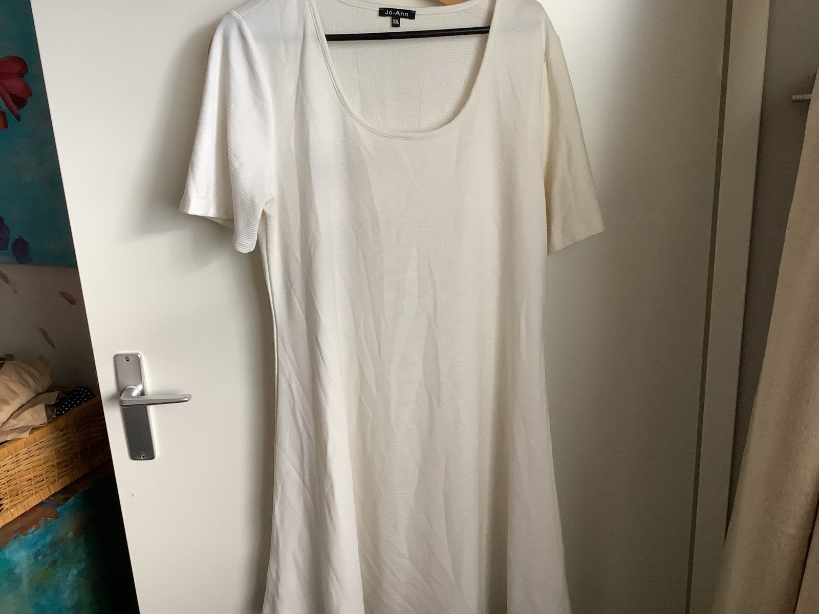 Wit Jo-Ann jurkje, maat XXL, Kleding | Dames, Jurken, Verzenden, Wit, Maat 46/48 (XL) of groter, Zo goed als nieuw
