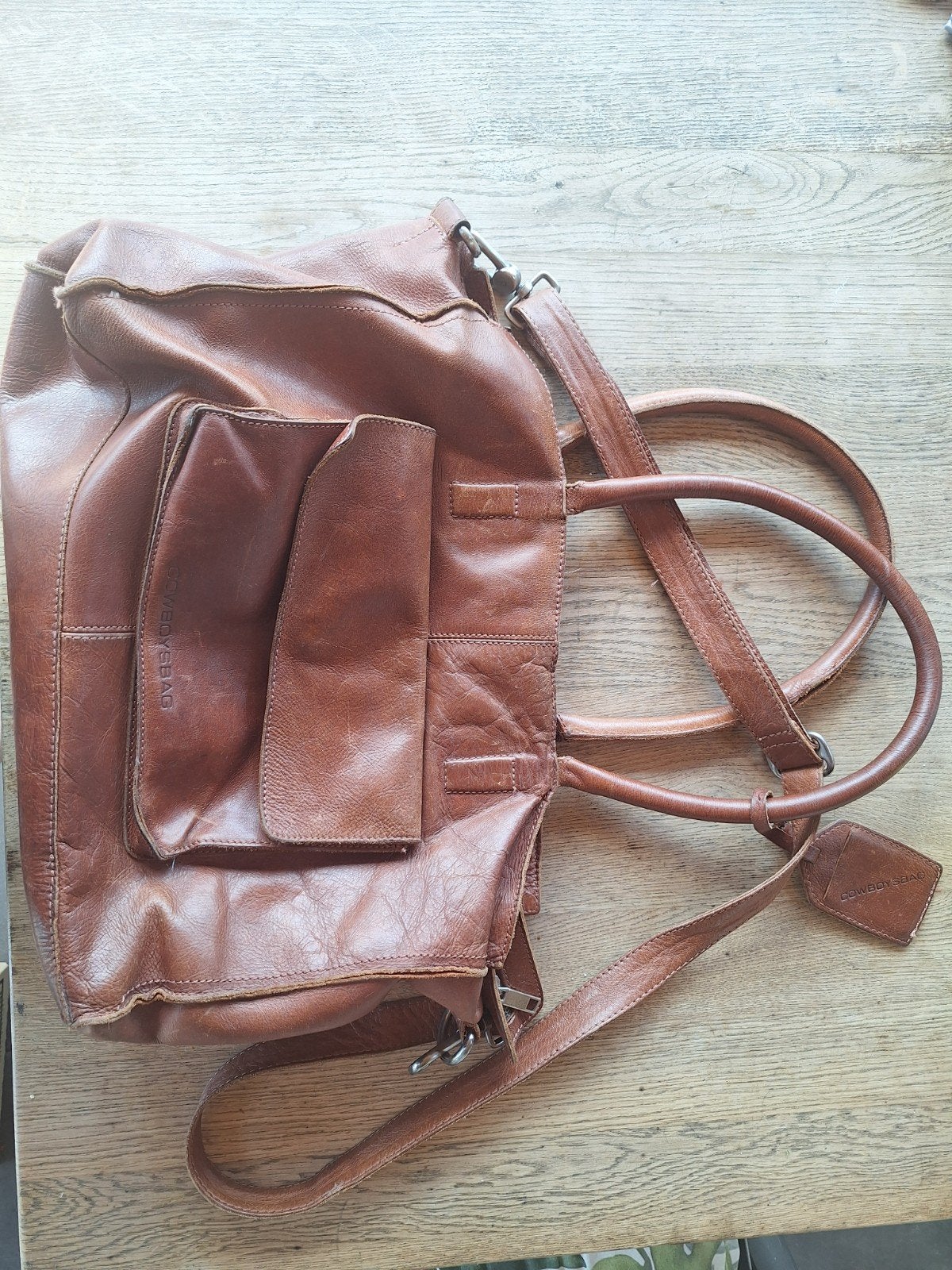 Luiertas cosboysbag, Kinderen en Baby's, Luiertassen, Verzorgingstas, Bruin, Gebruikt, Cowboysbag