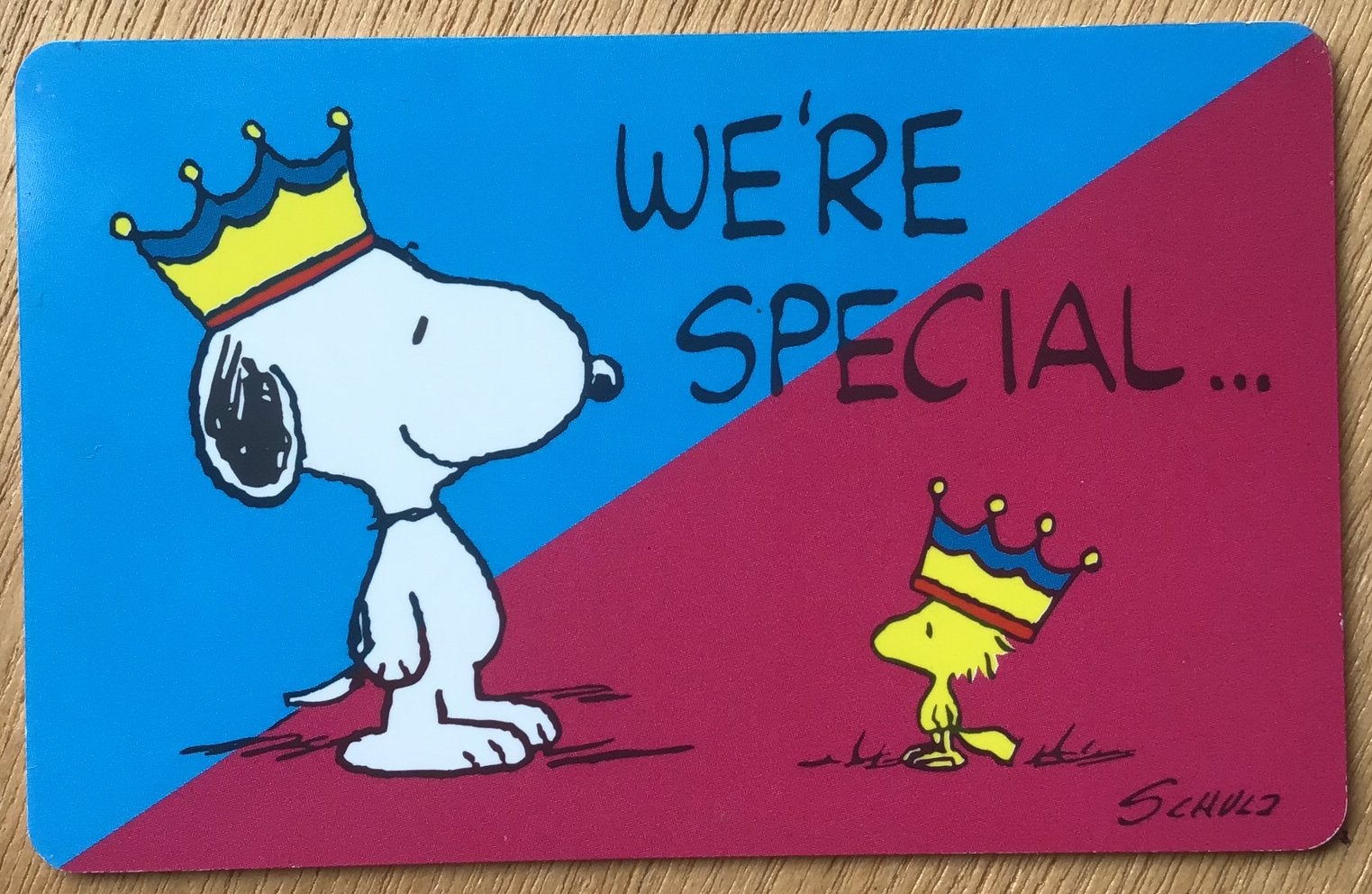 Snoopy & Woodstock kaartje - We’re special together - ZGAN, Ophalen of Verzenden, Snoopy, Zo goed als nieuw, Plaatje, Poster of Sticker