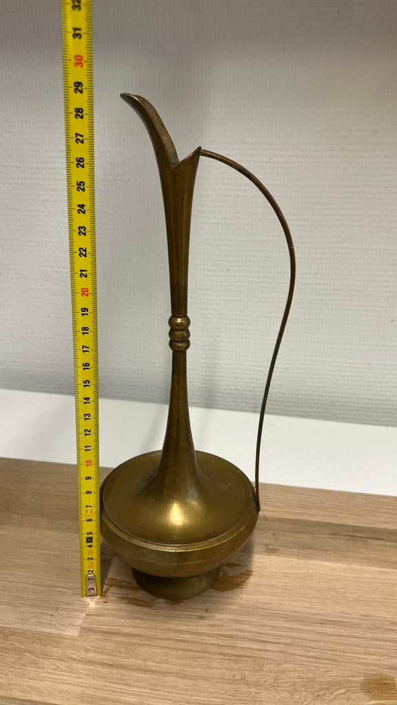 Elegante Vintage Messing Aftaba – Hoge Oosterse Schenkkan, Antiek en Kunst, Ophalen of Verzenden