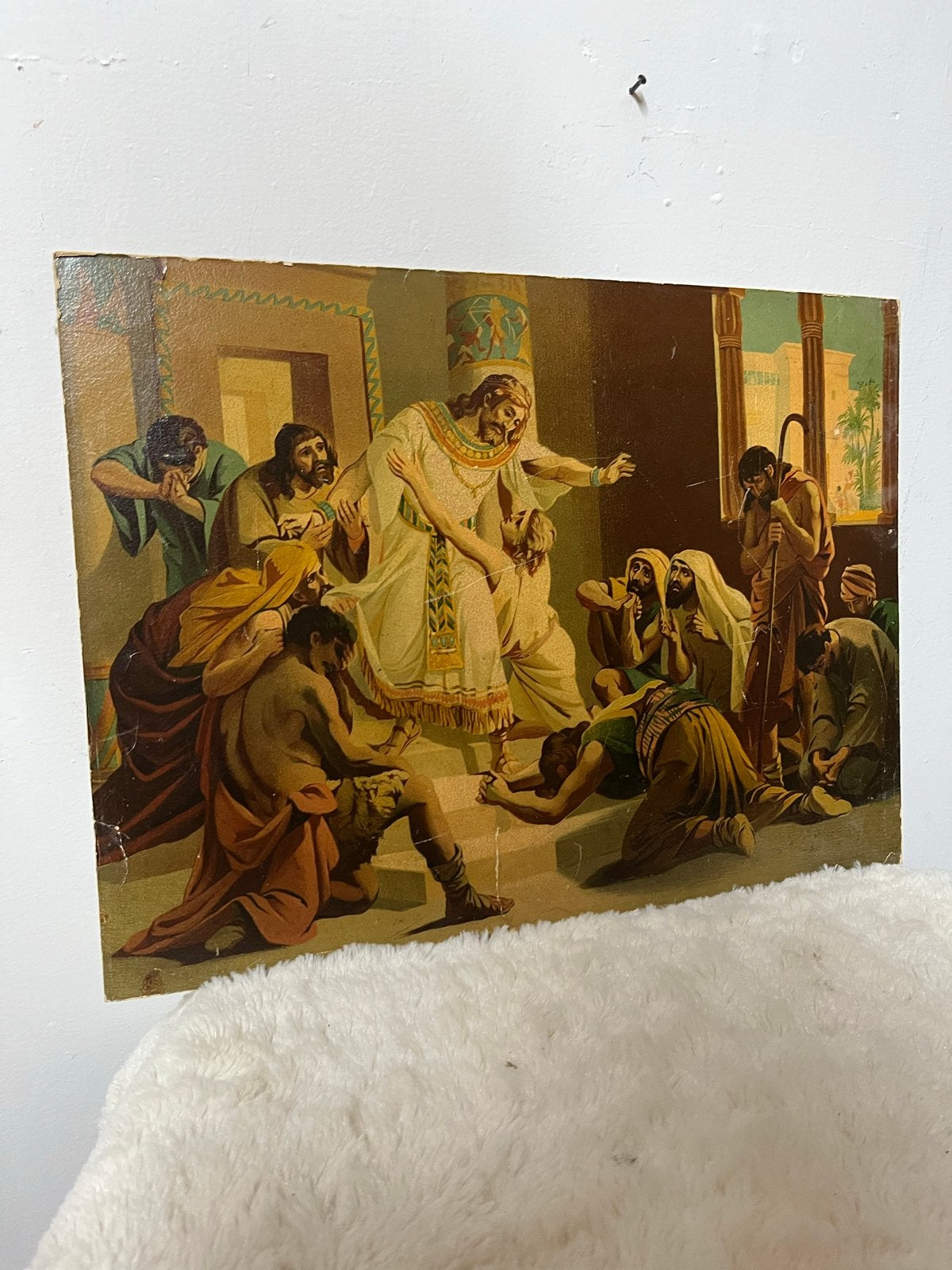 Klassiek Bijbels Tafereel: Jozef maakt zich bekend, Overige ondergronden, Ophalen of Verzenden, Klassiek, Print