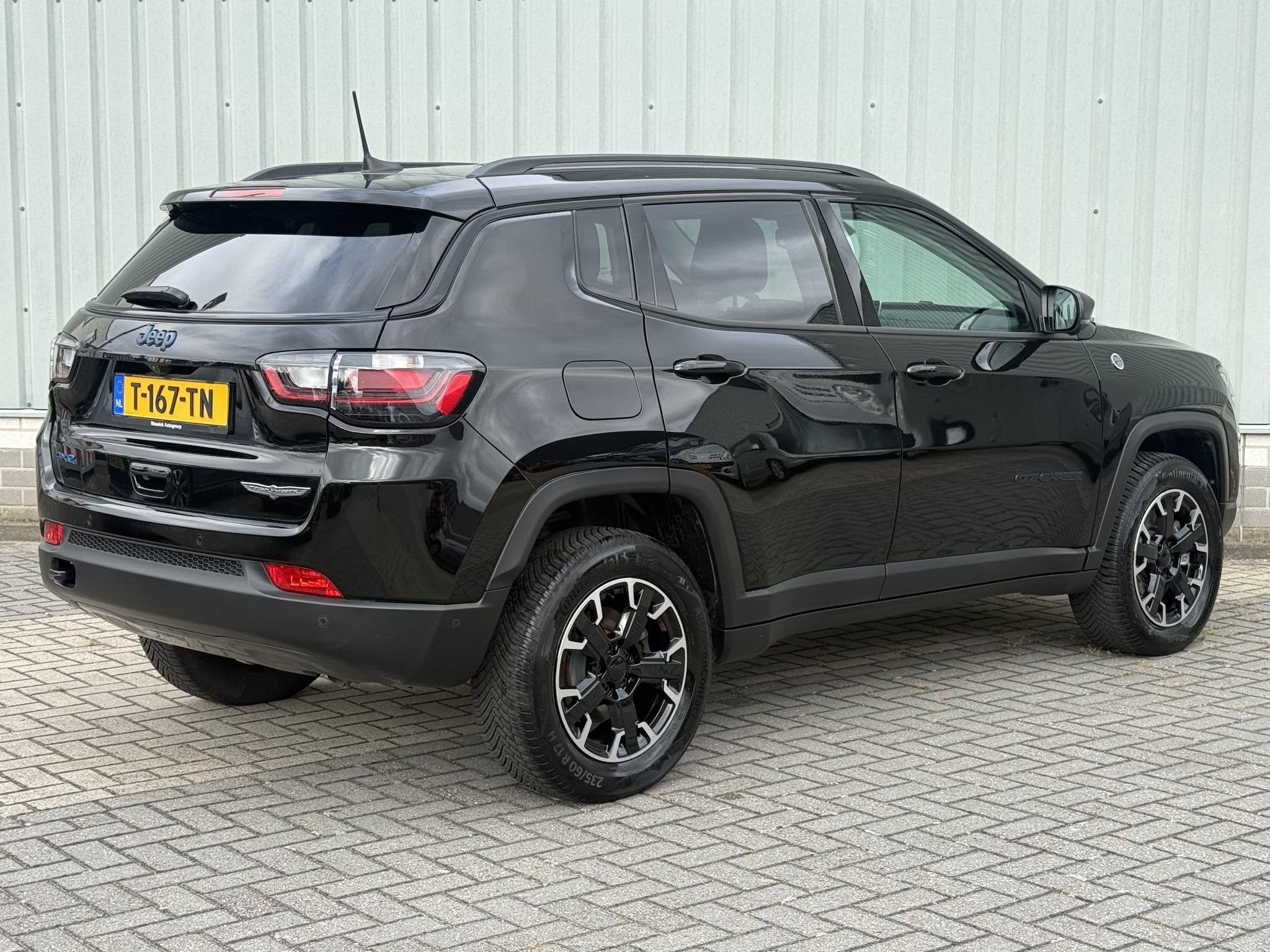 Jeep Compass 4xe 240 Plug-in Hybrid Electric Trailhawk / Sto, Auto's, Automaat, 4 cilinders, Zwart, Bedrijf