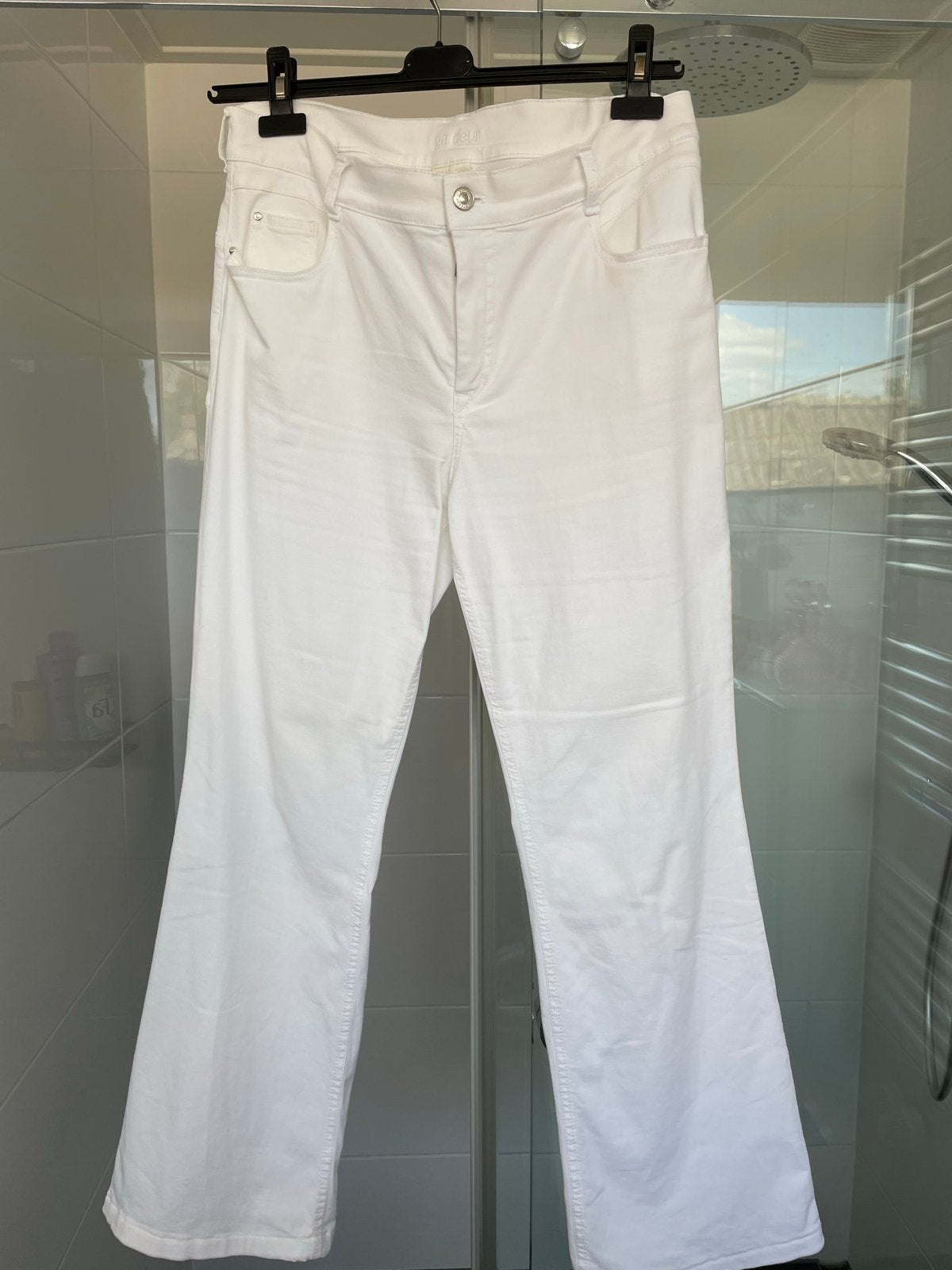 Witte Gardeur spijkerbroek - Maat 40, Maat 38/40 (M), Wit, Ophalen of Verzenden, Zo goed als nieuw