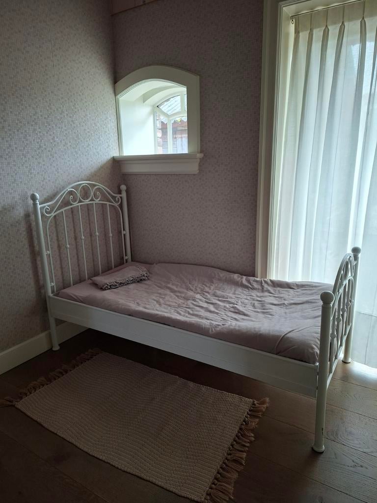 Prachtig peuterbed, metaal incl. beddengoed, Gebruikt, 70 tot 85 cm, 140 tot 160 cm, Ophalen