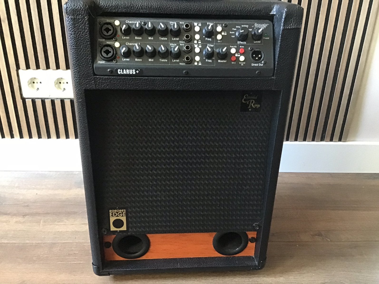 Acoustic image en raezers edge speaker combo, Ophalen, Zo goed als nieuw, 100 watt of meer