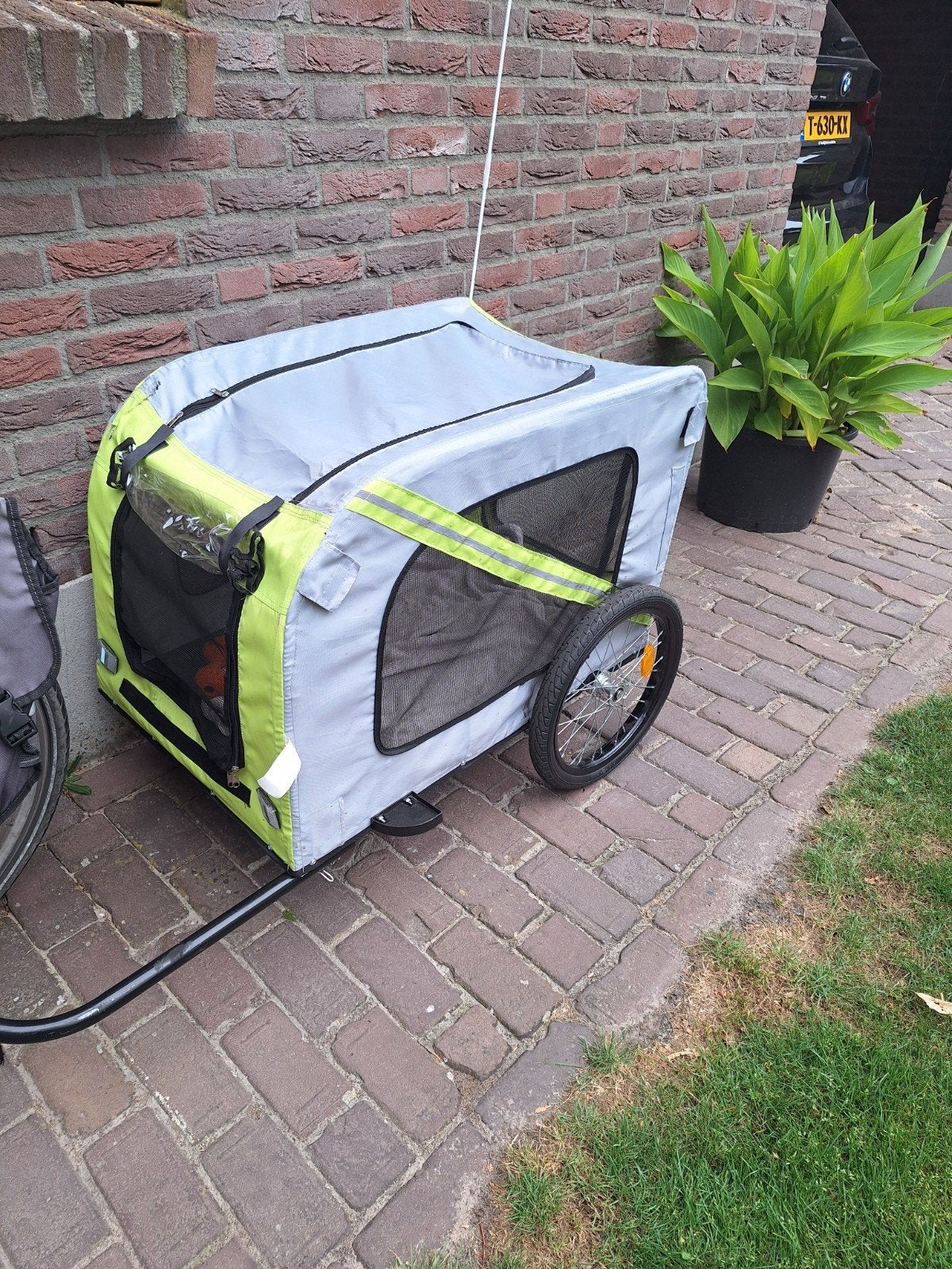 Hondenfietskar, Ophalen, Gebruikt