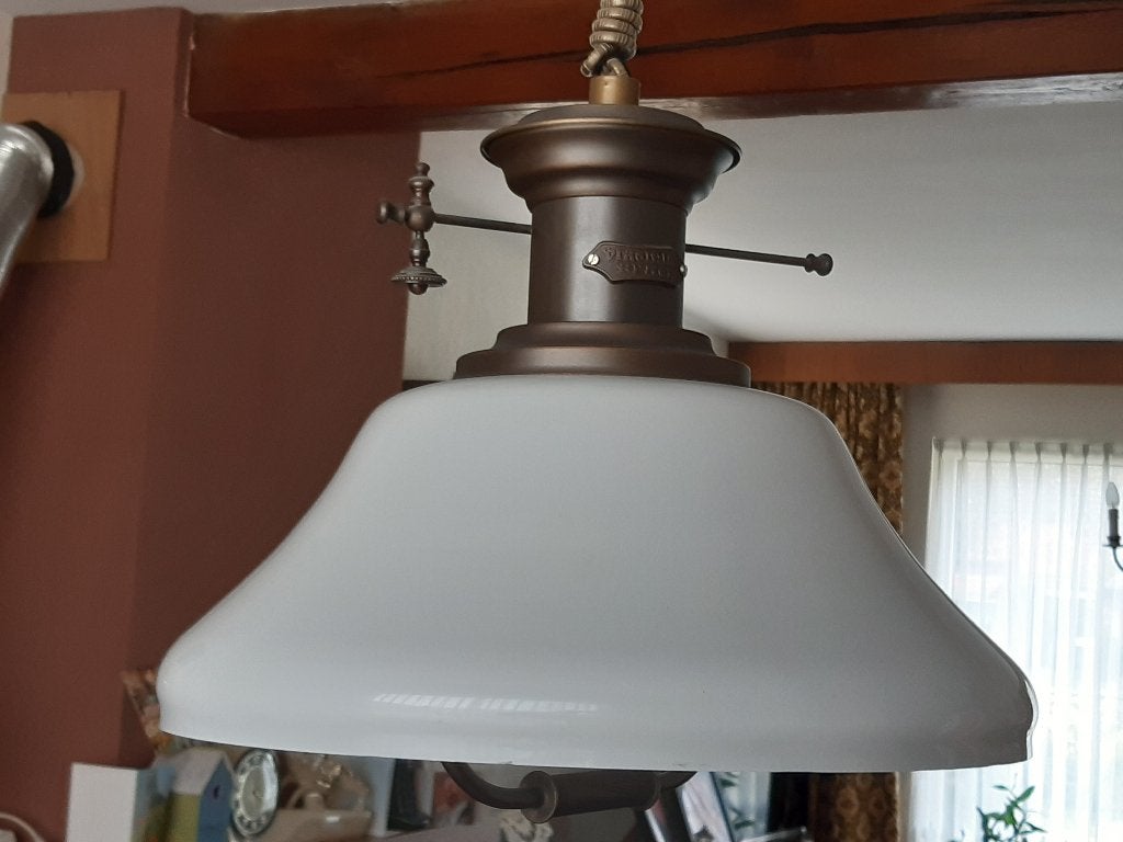 eetkamerlamp, Ophalen, Zo goed als nieuw, Glas, Koloniaal rustiek
