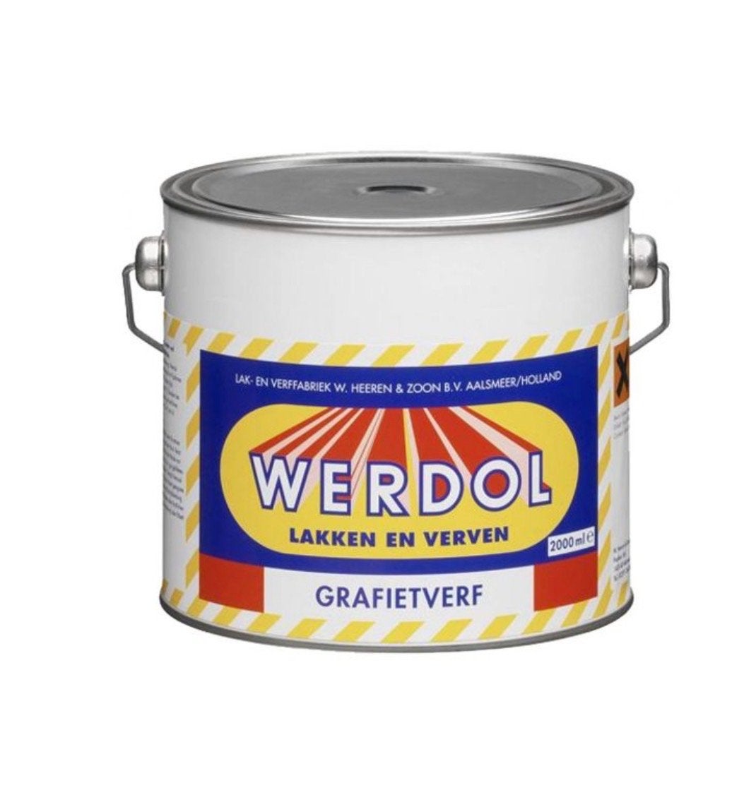 Werdol Grafietverf Donker - 2000ml, Overige kleuren, Nieuw, Ophalen of Verzenden, Verf