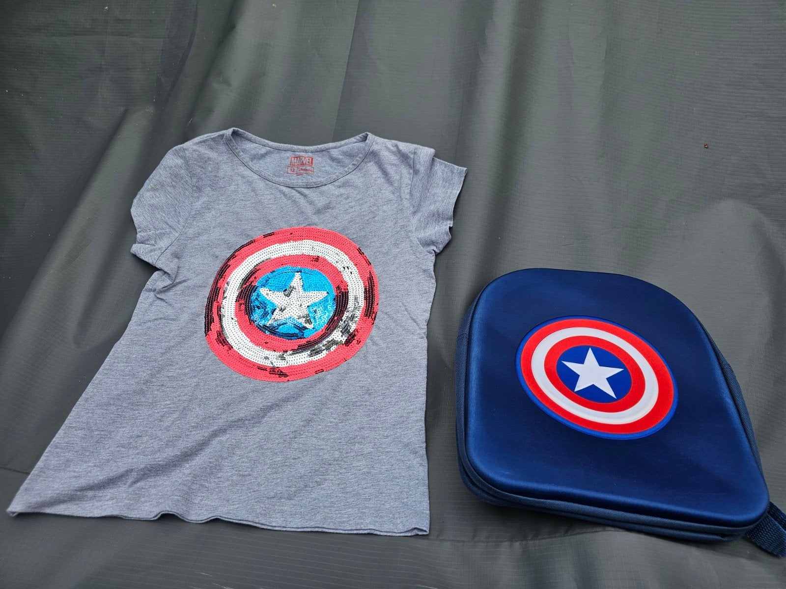 Captain America T-shirt & Rugzakje - Maat 140 (12 jaar), Ophalen of Verzenden