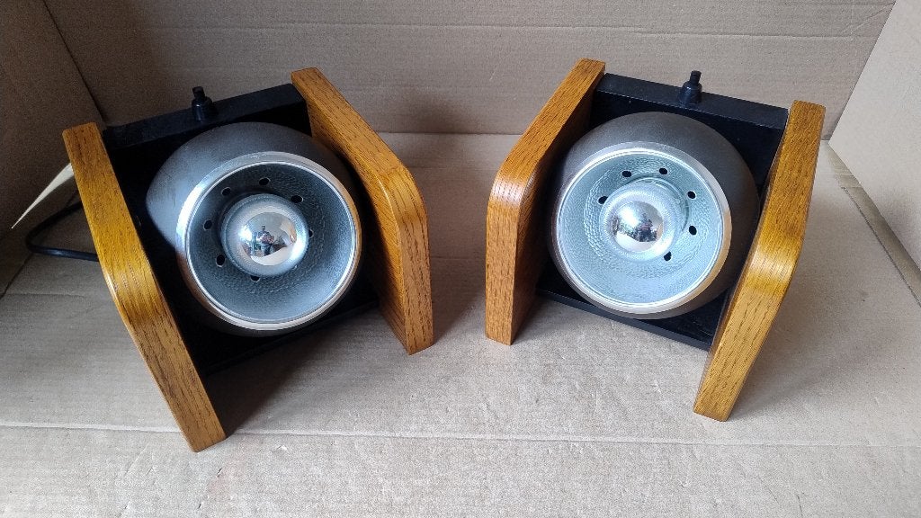 2 vintage Eyeball space age lampen, Duitsland jaren '70, Ophalen of Verzenden